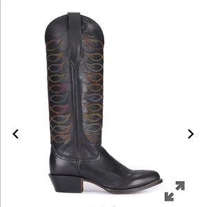 Justin Women's Whitley Midnight Black Medium Round Toe Tall Western Boots